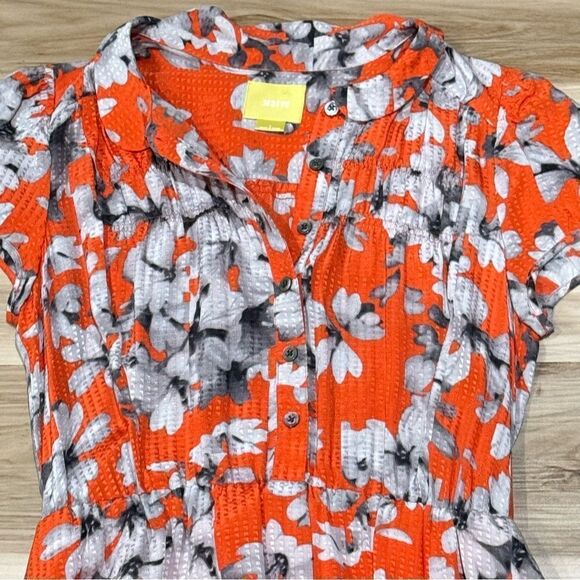 Anthropologie Maeve Floral Spectrum Shirt Dress Women’s 4 - Picture 5 of 5